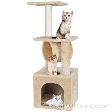 Cat Tree & Condo Scratching Post Tower,